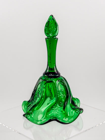 Vintage Fenton Emerald Green Glass Bell