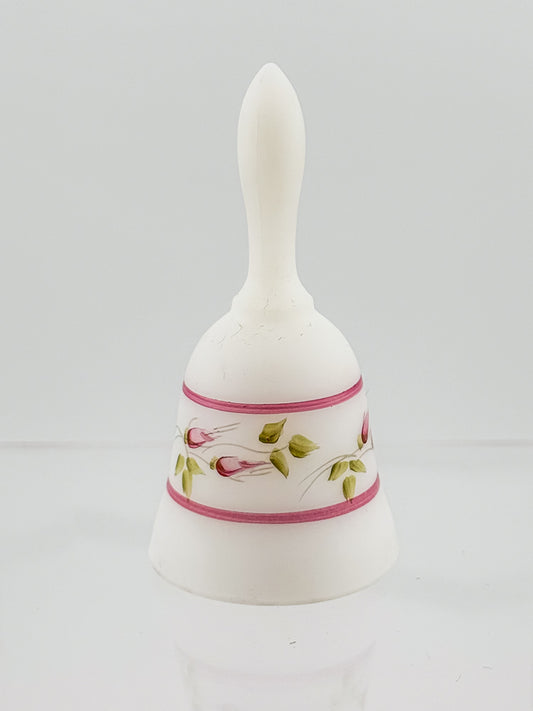 Vintage Petite Fenton Satin Glass Bell - Signed