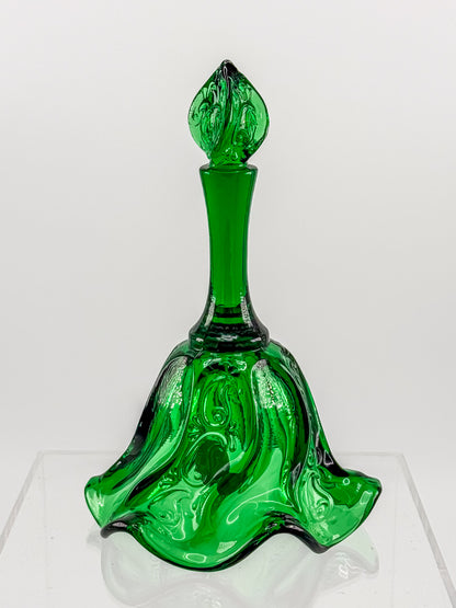 Vintage Fenton Emerald Green Glass Bell