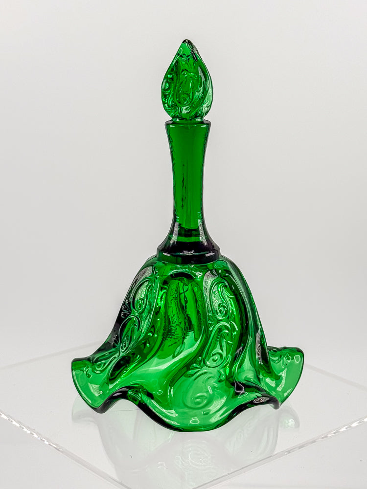 Vintage Fenton Emerald Green Glass Bell