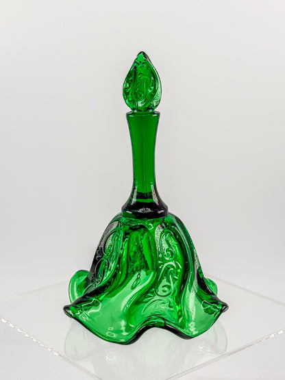 Vintage Fenton Emerald Green Glass Bell