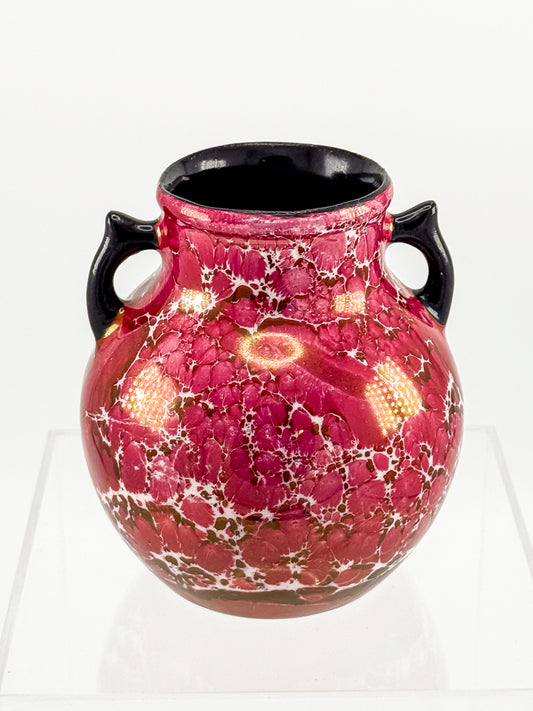 Vintage Coronet Pottery Vase Czechoslovakia Splatter Glaze