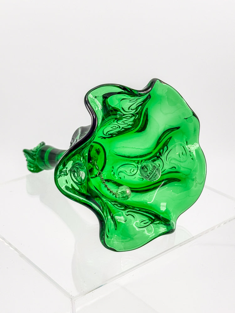 Vintage Fenton Emerald Green Glass Bell