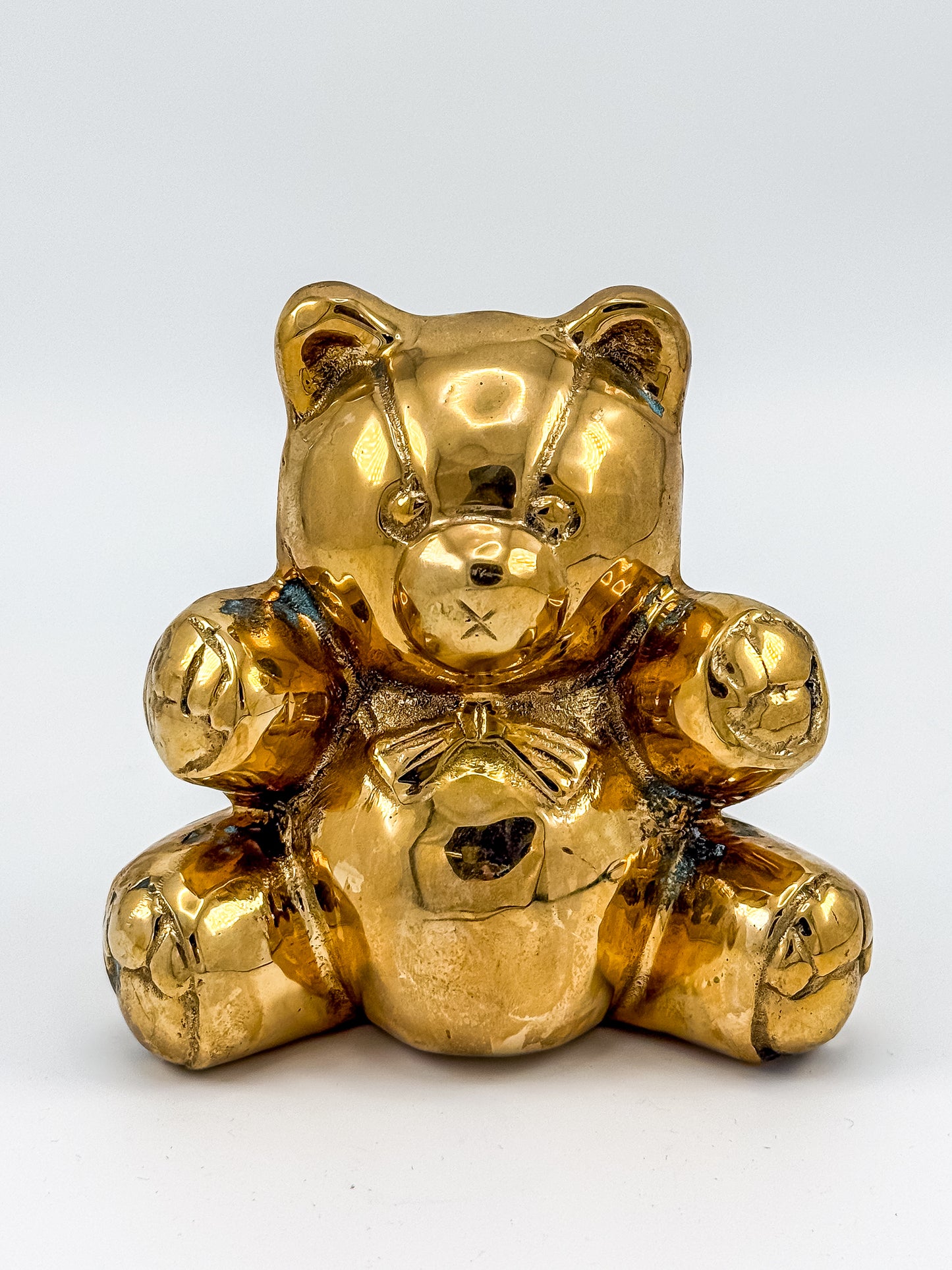 Vintage Solid Brass Bear Figurine