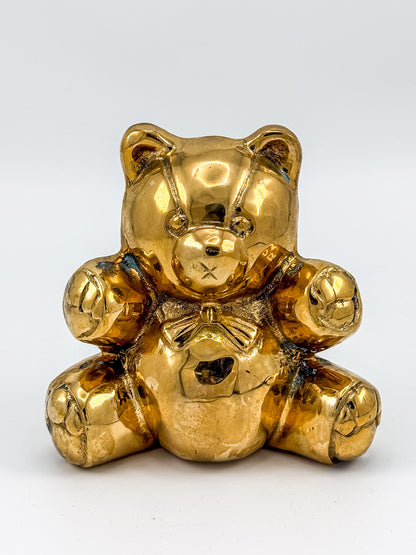 Vintage Solid Brass Bear Figurine