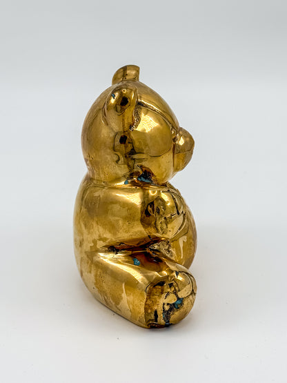 Vintage Solid Brass Bear Figurine