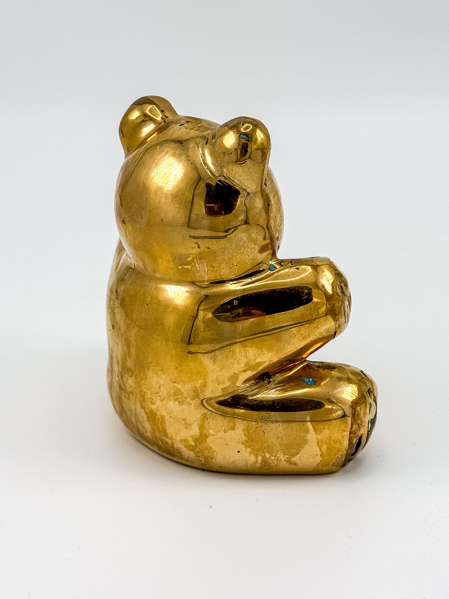 Vintage Solid Brass Bear Figurine