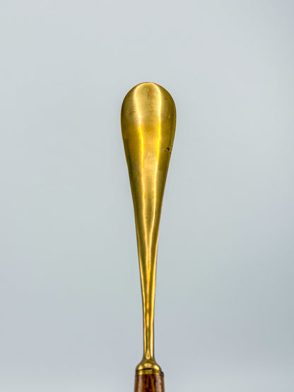 Vintage Brass Duck Head Shoe Horn with Wooden Handle