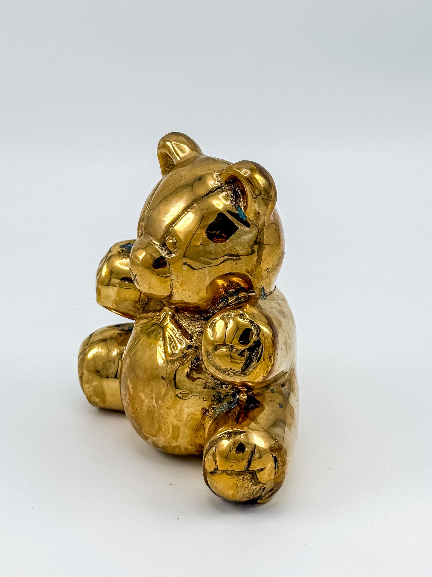 Vintage Solid Brass Bear Figurine