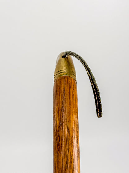 Vintage Brass Duck Head Shoe Horn with Wooden Handle