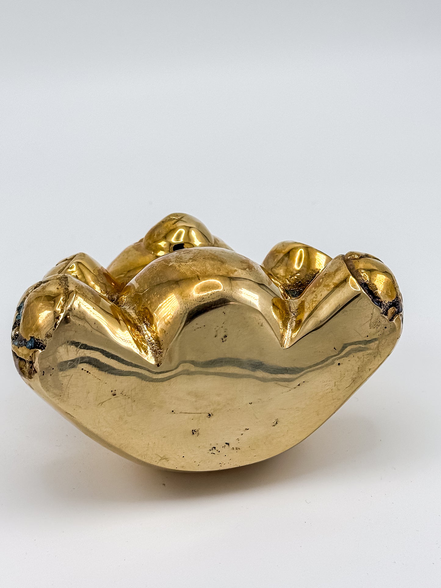 Vintage Solid Brass Bear Figurine