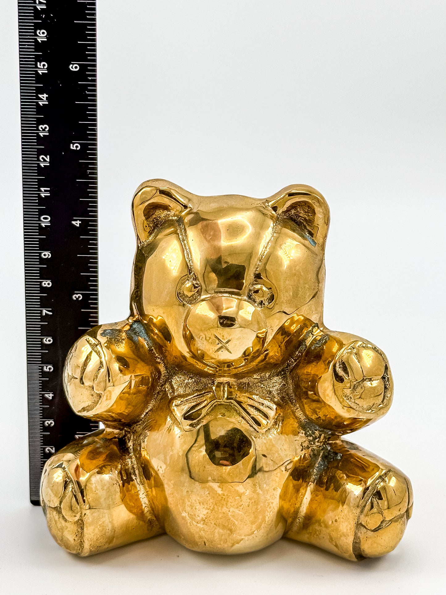 Vintage Solid Brass Bear Figurine