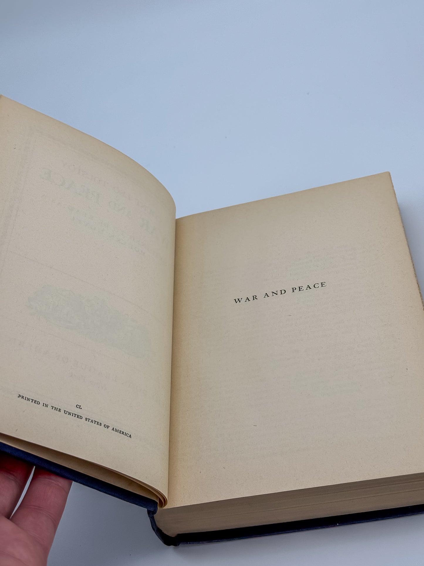 Vintage Book League of America Matched Set — War and Peace & The World's Great Speeches