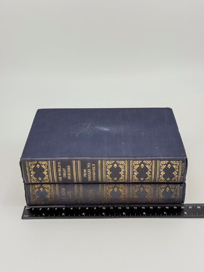 Vintage Book League of America Matched Set — War and Peace & The World's Great Speeches