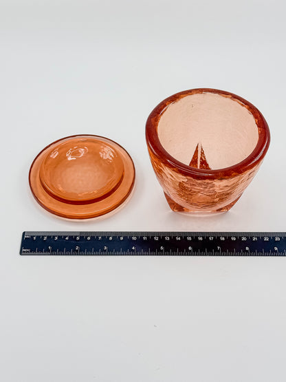 Fire & Light Footed Jar with Lid - Copper