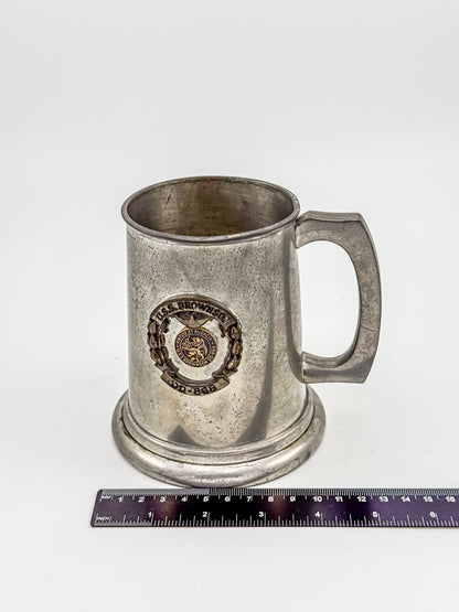 Vintage English Pewter USS Brownson DD-868 Naval Commemorative Tankard — Sheffield, Clear Bottom