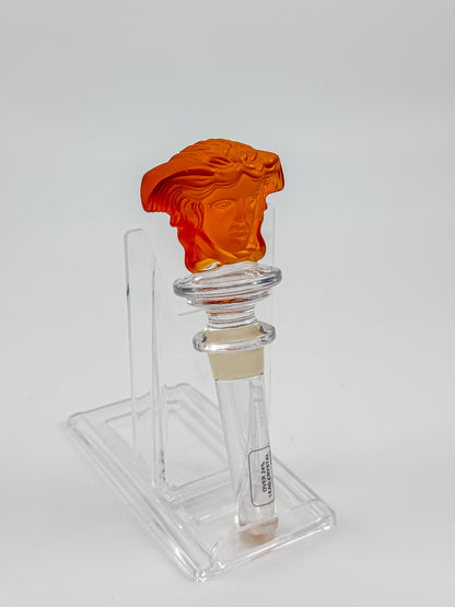 Vintage Rosenthal Meets Versace Medusa Head Crystal Bottle Stopper