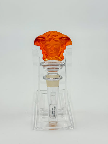 Vintage Rosenthal Meets Versace Medusa Head Crystal Bottle Stopper