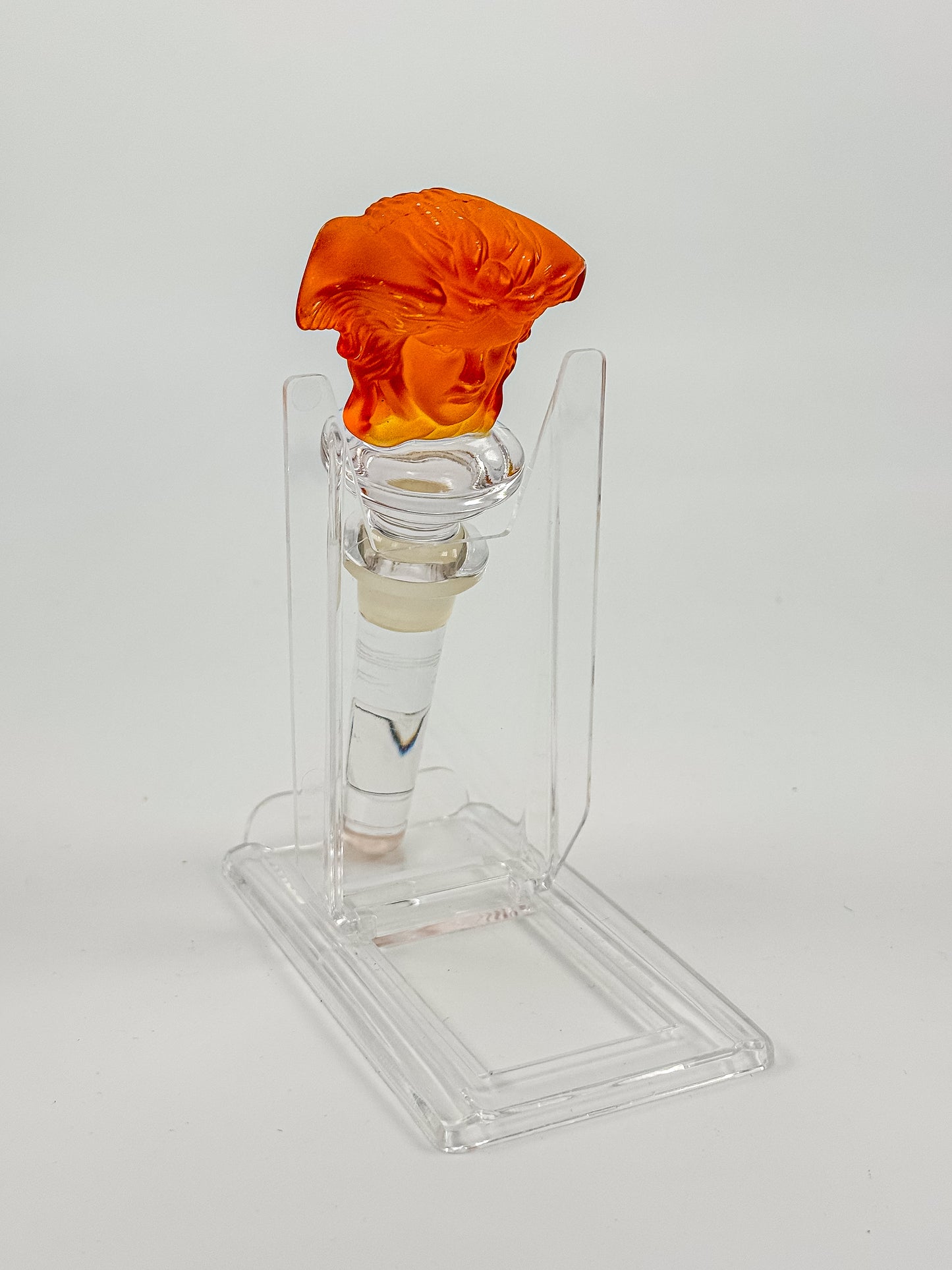 Vintage Rosenthal Meets Versace Medusa Head Crystal Bottle Stopper