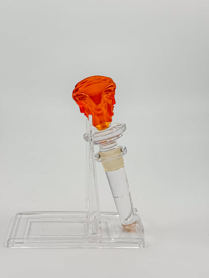 Vintage Rosenthal Meets Versace Medusa Head Crystal Bottle Stopper