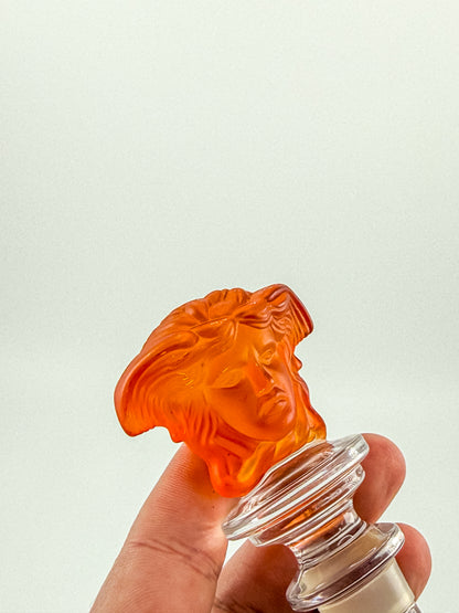 Vintage Rosenthal Meets Versace Medusa Head Crystal Bottle Stopper