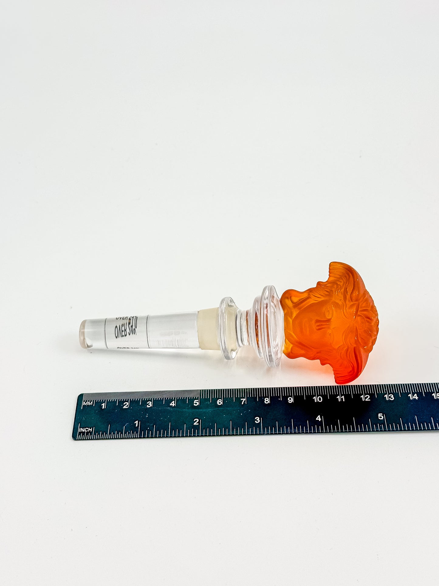 Vintage Rosenthal Meets Versace Medusa Head Crystal Bottle Stopper
