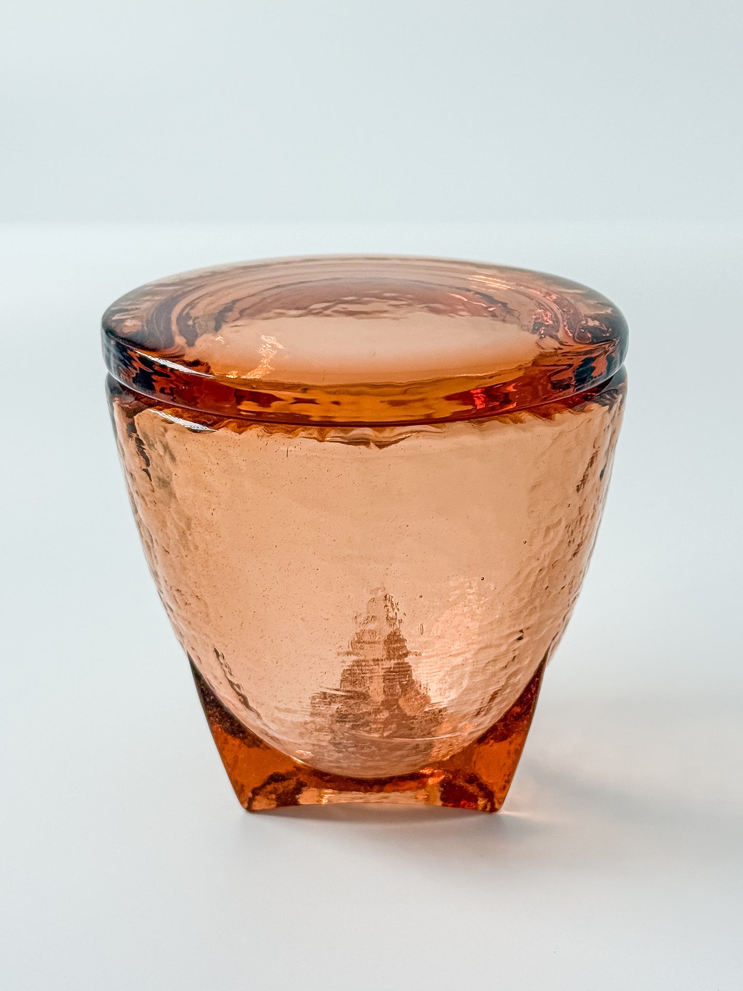 Fire & Light Footed Jar with Lid - Copper