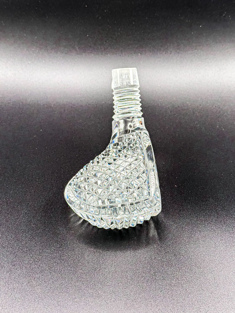 Vintage Waterford Crystal Golf Club Head Paperweight with Original Sticker