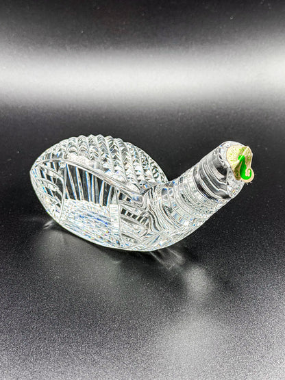 Vintage Waterford Crystal Golf Club Head Paperweight with Original Sticker