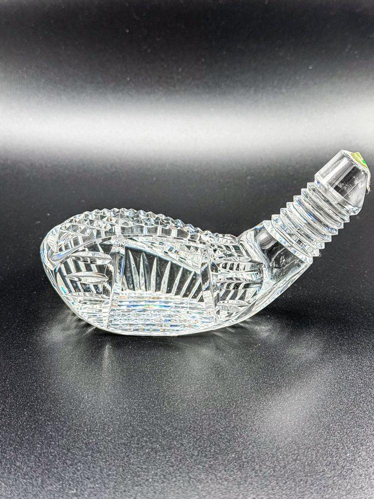 Vintage Waterford Crystal Golf Club Head Paperweight with Original Sticker
