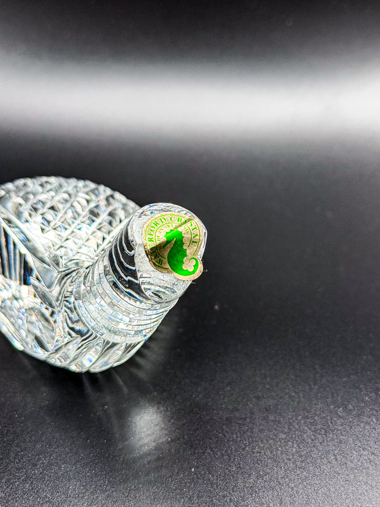 Vintage Waterford Crystal Golf Club Head Paperweight with Original Sticker