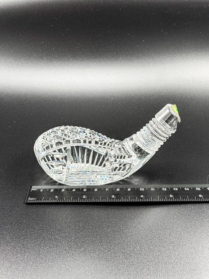 Vintage Waterford Crystal Golf Club Head Paperweight with Original Sticker