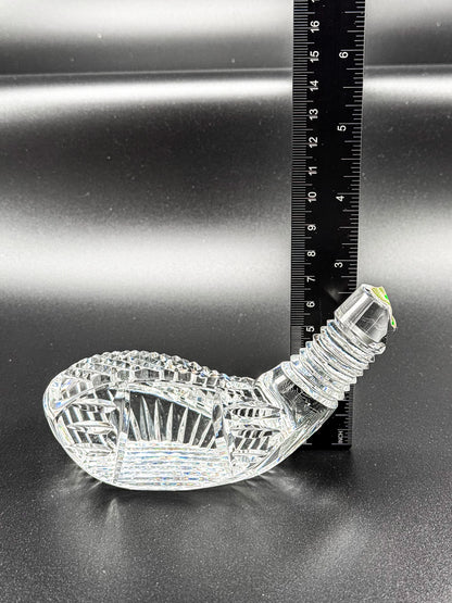 Vintage Waterford Crystal Golf Club Head Paperweight with Original Sticker
