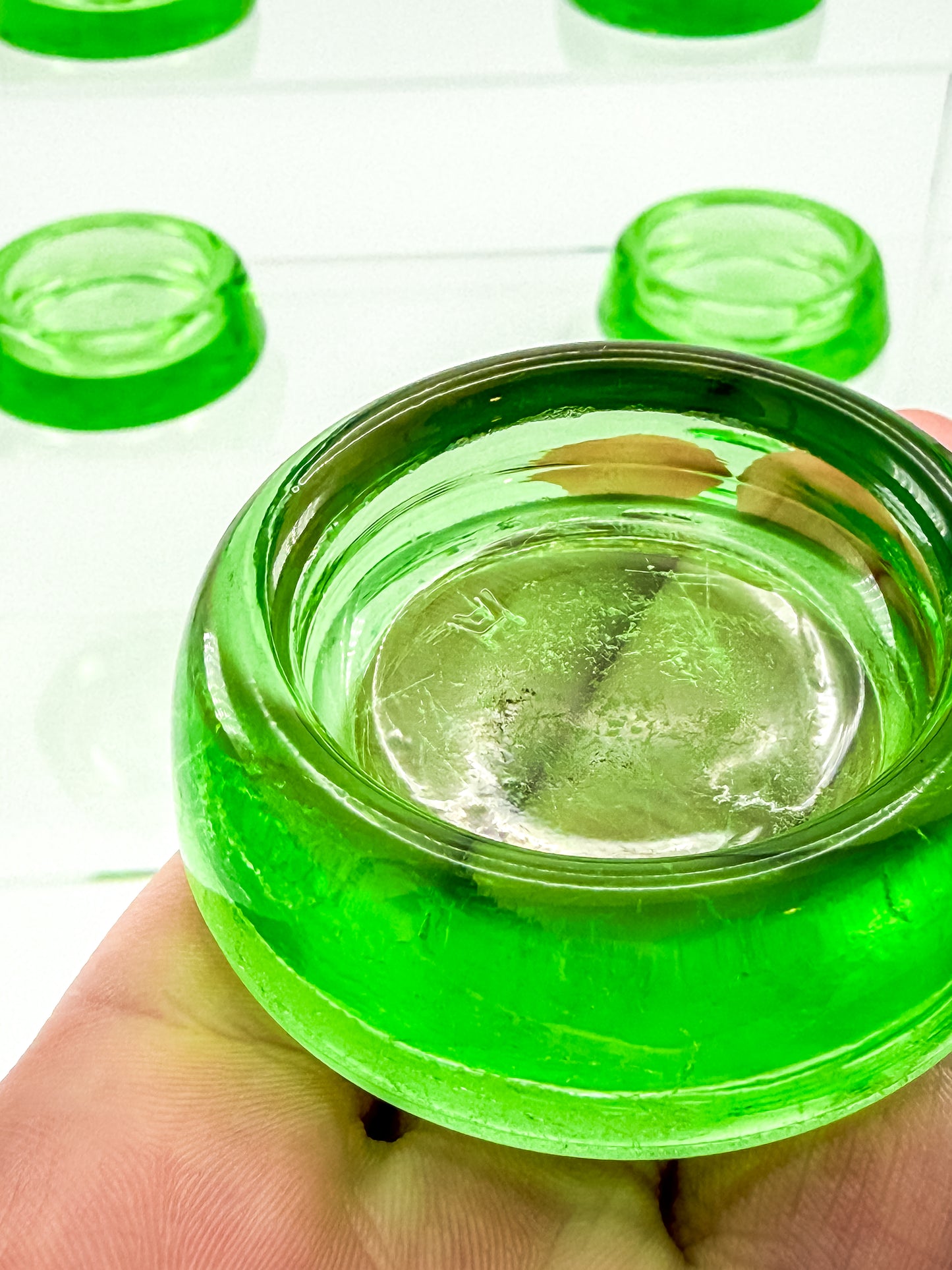 Anchor Hocking Uranium Glass Furniture Coasters - Set of 6