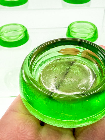 Anchor Hocking Uranium Glass Furniture Coasters - Set of 6