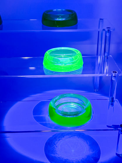 Anchor Hocking Uranium Glass Furniture Coasters - Set of 6