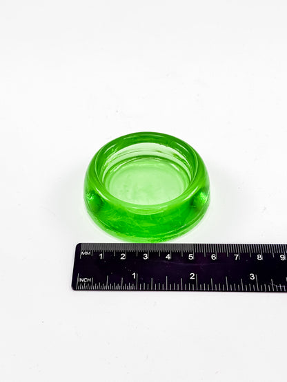 Anchor Hocking Uranium Glass Furniture Coasters - Set of 6