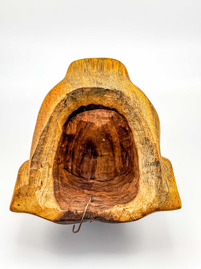 Vintage Hand-Carved Wooden Jaguar Head