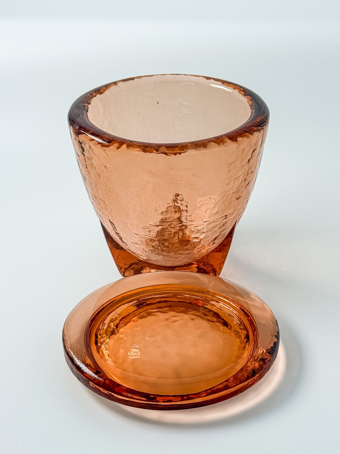 Fire & Light Footed Jar with Lid - Copper