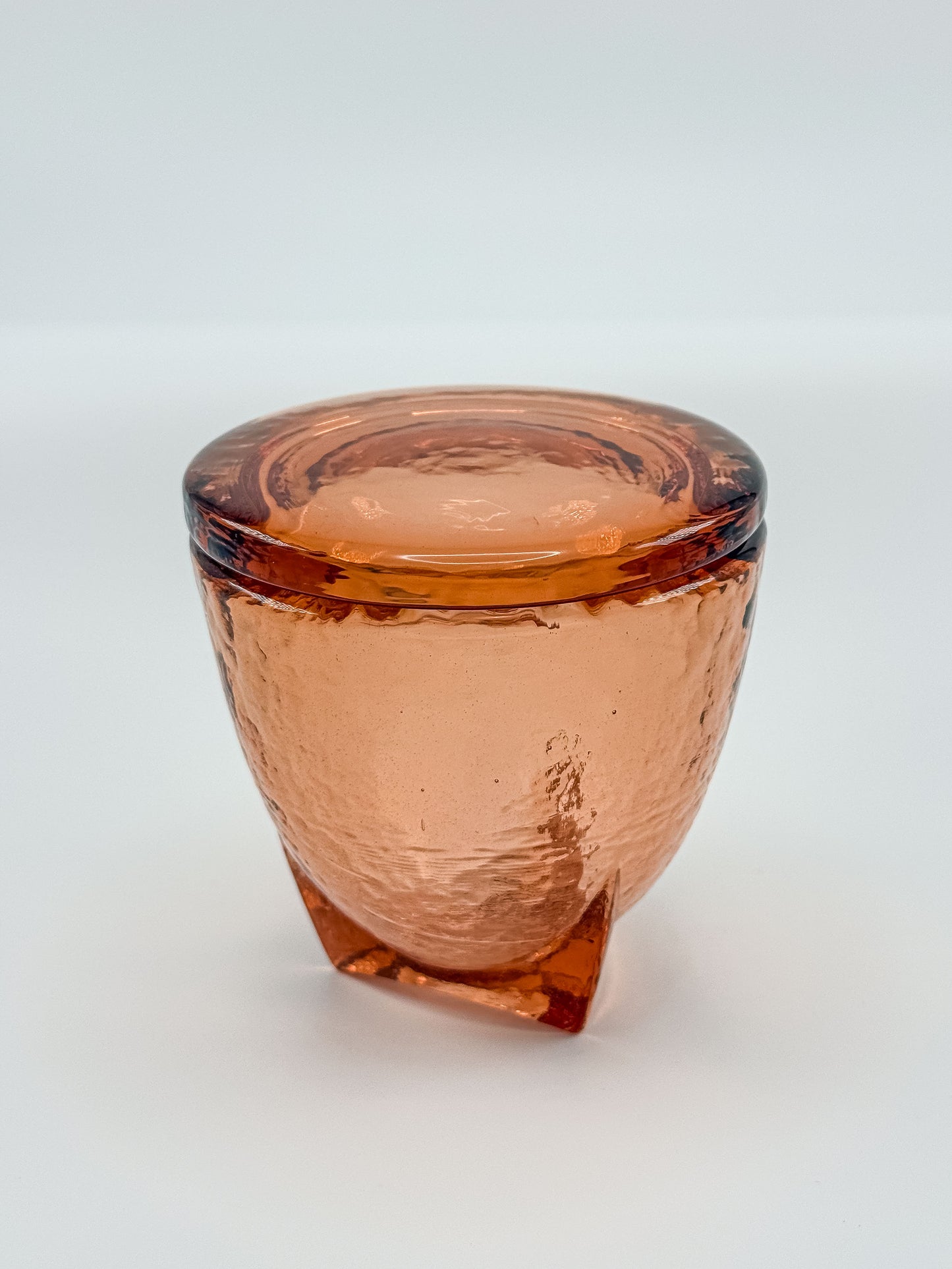 Fire & Light Footed Jar with Lid - Copper