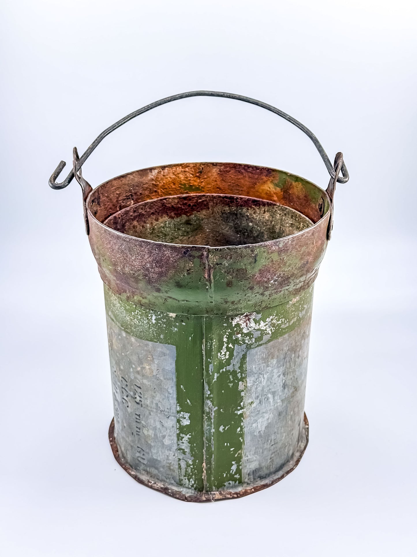 Vintage Metal Ammo Canister Bucket