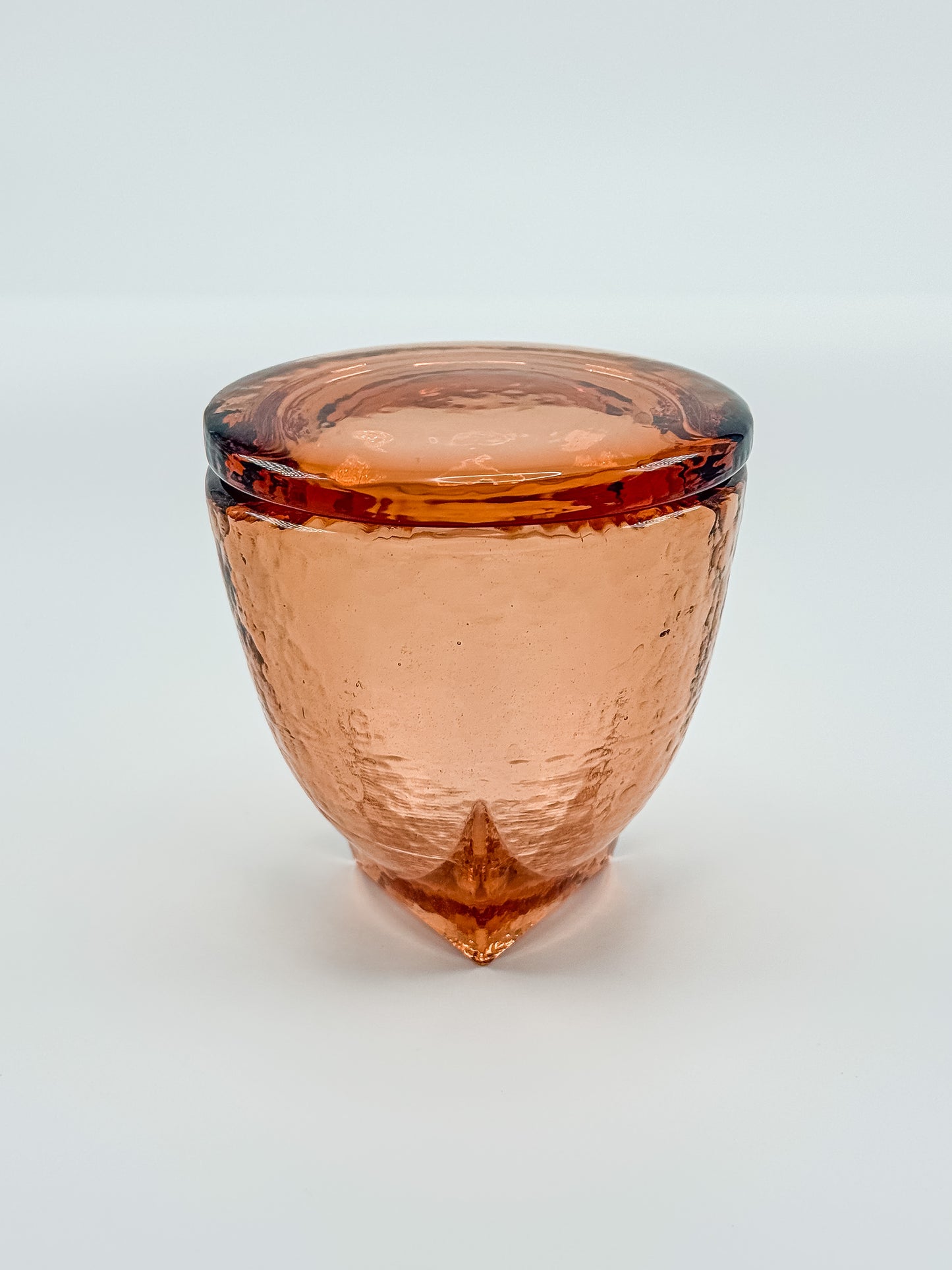 Fire & Light Footed Jar with Lid - Copper