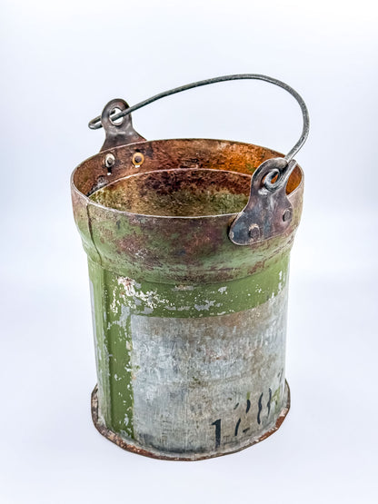 Vintage Metal Ammo Canister Bucket