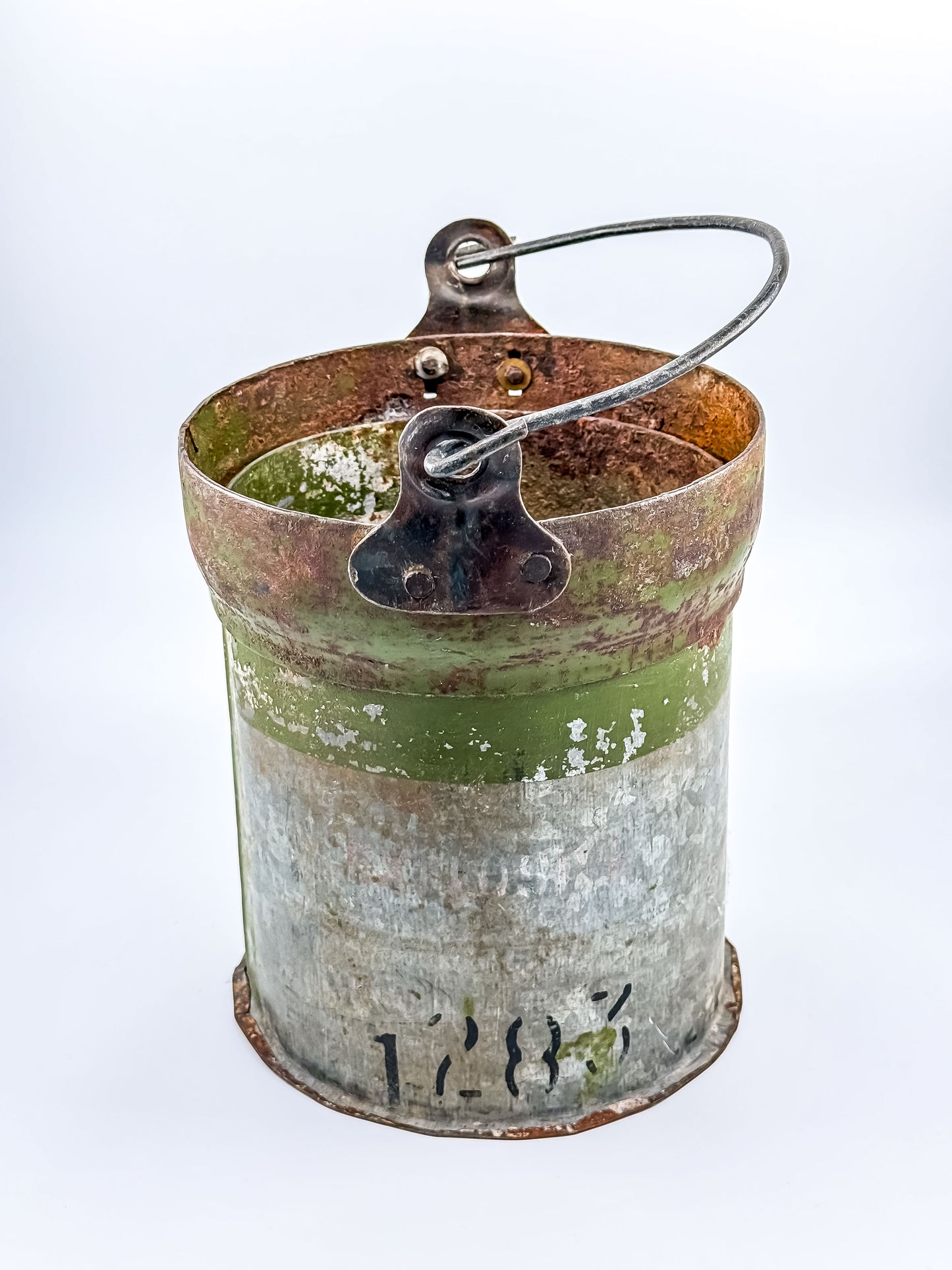 Vintage Metal Ammo Canister Bucket