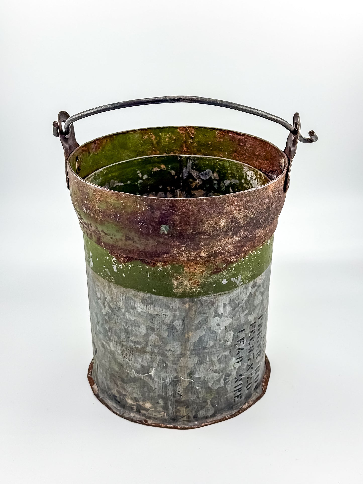 Vintage Metal Ammo Canister Bucket