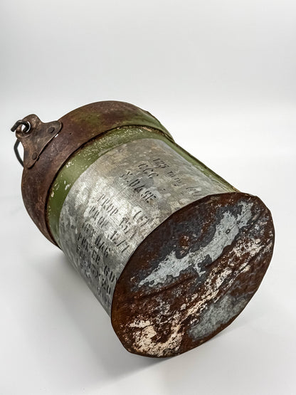 Vintage Metal Ammo Canister Bucket