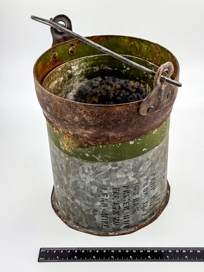 Vintage Metal Ammo Canister Bucket