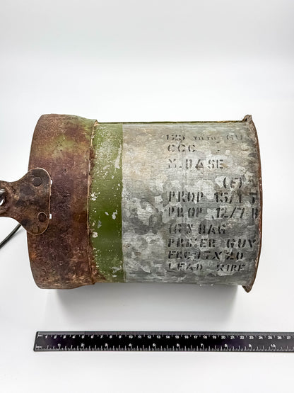 Vintage Metal Ammo Canister Bucket