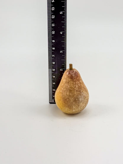 Vintage Alabaster Fruit Set - Three Pears and Two Peaches