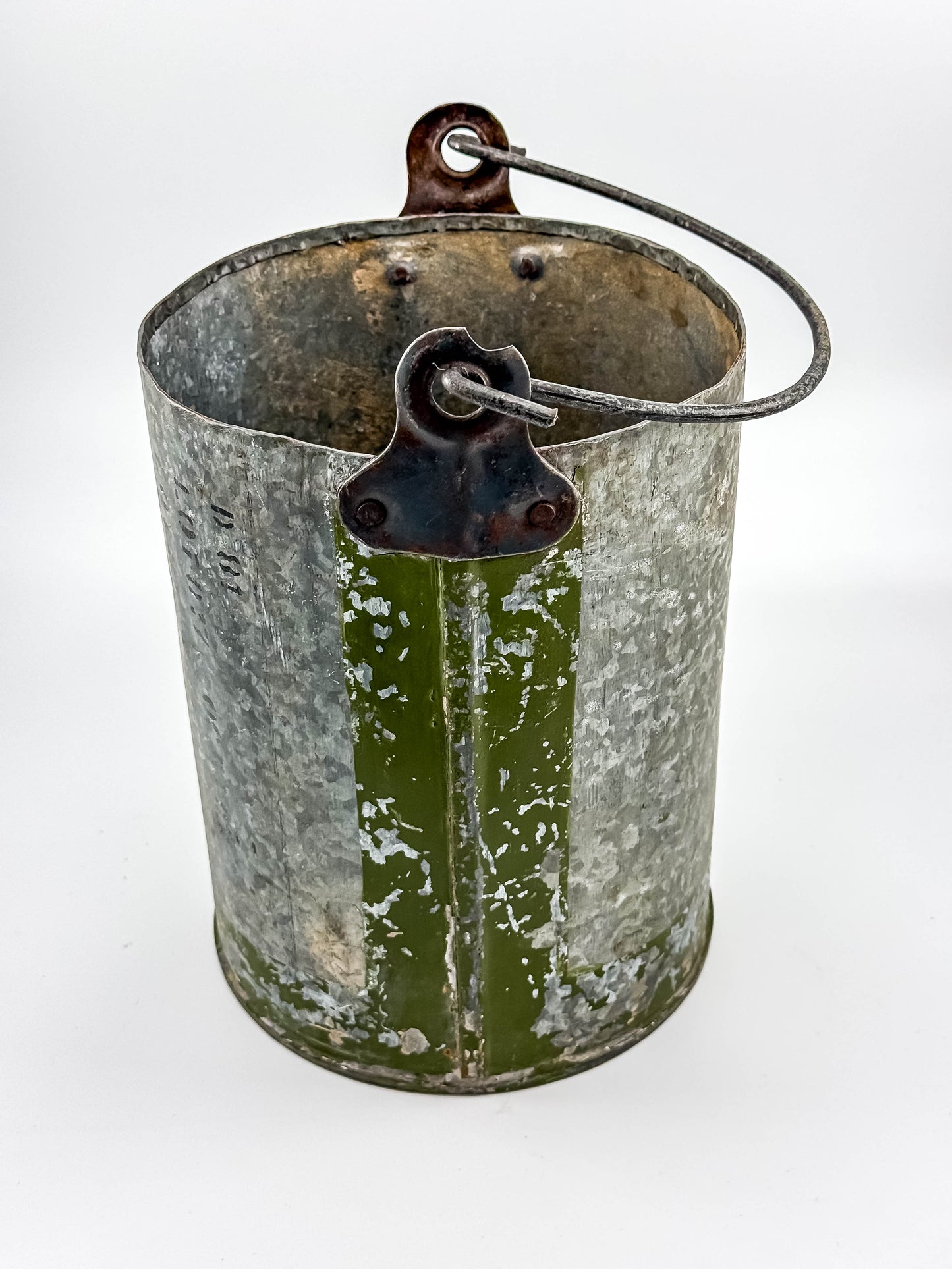 Vintage Metal Ammo Canister Bucket